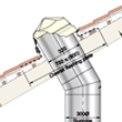 Sunpipe system to suit flat/membrane roof with plasterboard ceiling