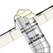 Sunpipe system to suit flat/membrane roof with plasterboard ceiling