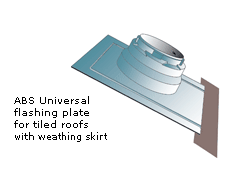 Universal flashing plate for tiled roof